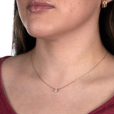 Diamond Solitaire Necklace .30 Carat, 14K Yellow Gold