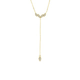 Diamond Drop Necklace, 14K Yellow Gold