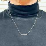 Diamond Bar Necklace, 14K Yellow Gold