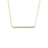 Diamond Bar Necklace, 14K Yellow Gold