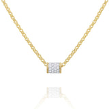 Diamond Rondelle Necklace, 14K Yellow Gold