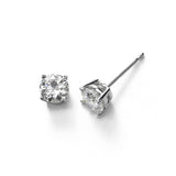 Diamond Stud Earrings, .60 Carat Total, H/I SI2, 14K White Gold