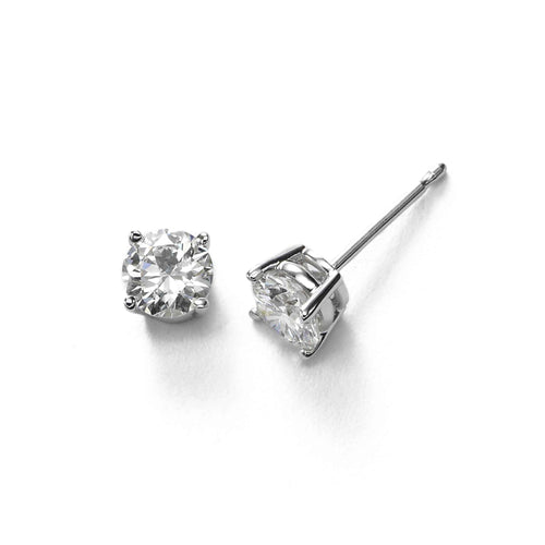 Diamond Stud Earrings, .38 Carat total, H/I/J, SI2-I1, 14K White Gold