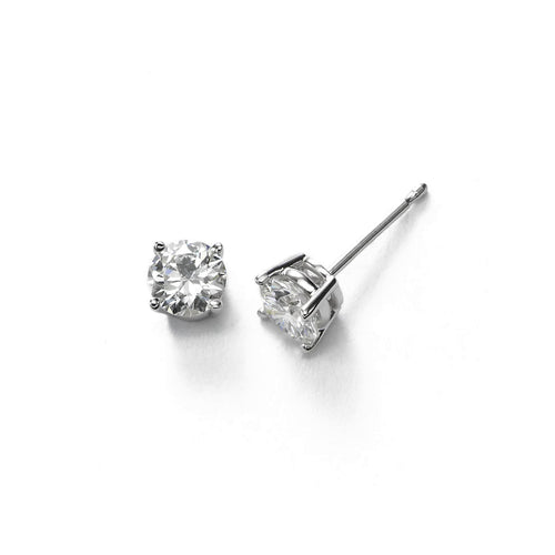 Diamond Stud Earrings, .18 Carat total, H/I, SI, 14K White Gold