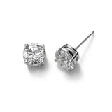 Diamond Stud Earrings, 1.25 Carats Total, H/I-SI2, 14K White Gold