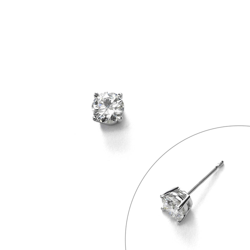Single Diamond Stud, .20 Carat, H/I, SI1/SI2, 18K White Gold