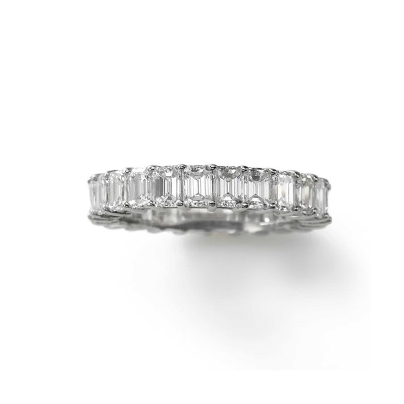 Emerald Cut Diamond Eternity, 4 Carats Total, Platinum