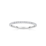 Part Way Diamond Band, .58 Carat, 14K White Gold
