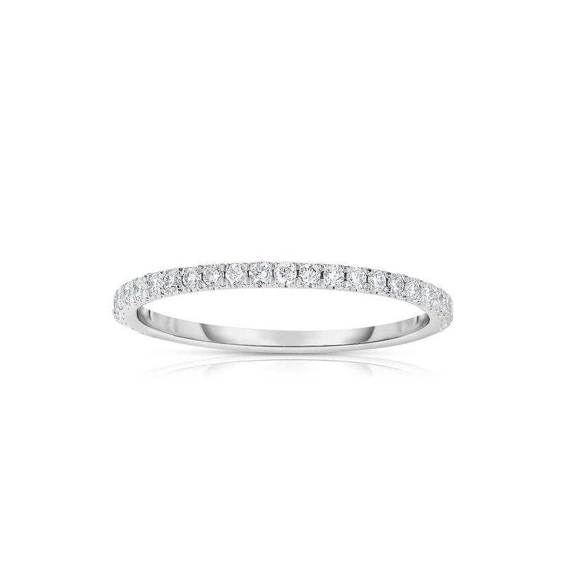 Part Way Diamond Band, .58 Carat, 14K White Gold