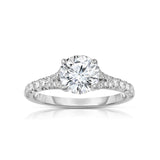 Diamond Engagement Ring Mounting, .30 Carat, 14K White Gold