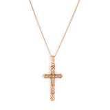 Pre-Owned Filigree Design Diamond Cross, 14 Karat Gold