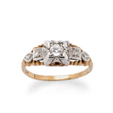 Pre-Owned Deco Style Diamond Ring, 14 Karat Gold