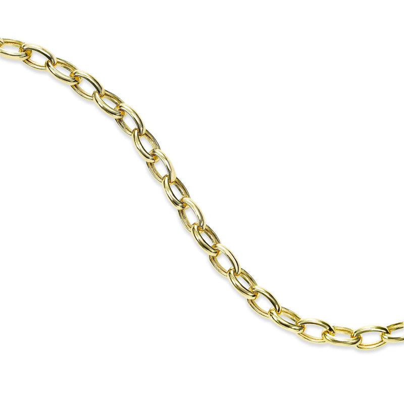 Oval Link Bracelet, 14K Yellow Gold