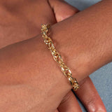 Double Link Lightweight Bracelet, 14K Yellow Gold