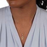 Cross with Detailed Edging, 14K Yellow Gold, 18 Inch