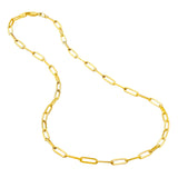 Paperclip Chain, Solid, 16 Inches, 14K Yellow Gold