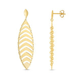 Leaf Flexible Dangle Earrings, 14K Yellow Gold