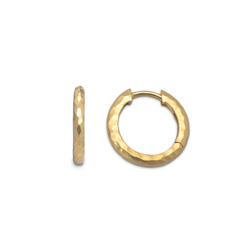 Diamond Disc Earring Drops, 14K Yellow Gold