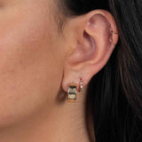 Tiny Huggie Hoop Earrings, 14K Yellow Gold