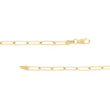 Paperclip Chain, Solid, 20 Inches, 14K Yellow Gold