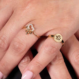 Cherub Child's Ring, Size 4, 14K Yellow Gold