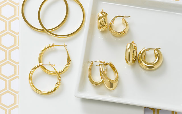 Gold hoop earrings