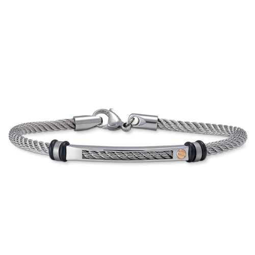 Twisted Cable Bracelet, Steel