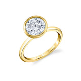 Mounting for Round Diamond Engagement Ring, 18K Yellow Gold