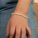 Child's Freshwater Pearls, 5.50 Inches, 4.5MM Bracelet, Sterling Silver