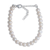 Freshwater Pearl 6.5 MM Adjustable Bracelet, Sterling Silver