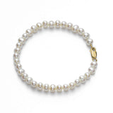 Saltwater Cultured Pearls, 6-6.5 MM Bracelet, 7 Inches, 14K Yellow Gold