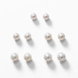 Cultured Akoya Pearl Stud Earrings, 5 MM, 14K White Gold