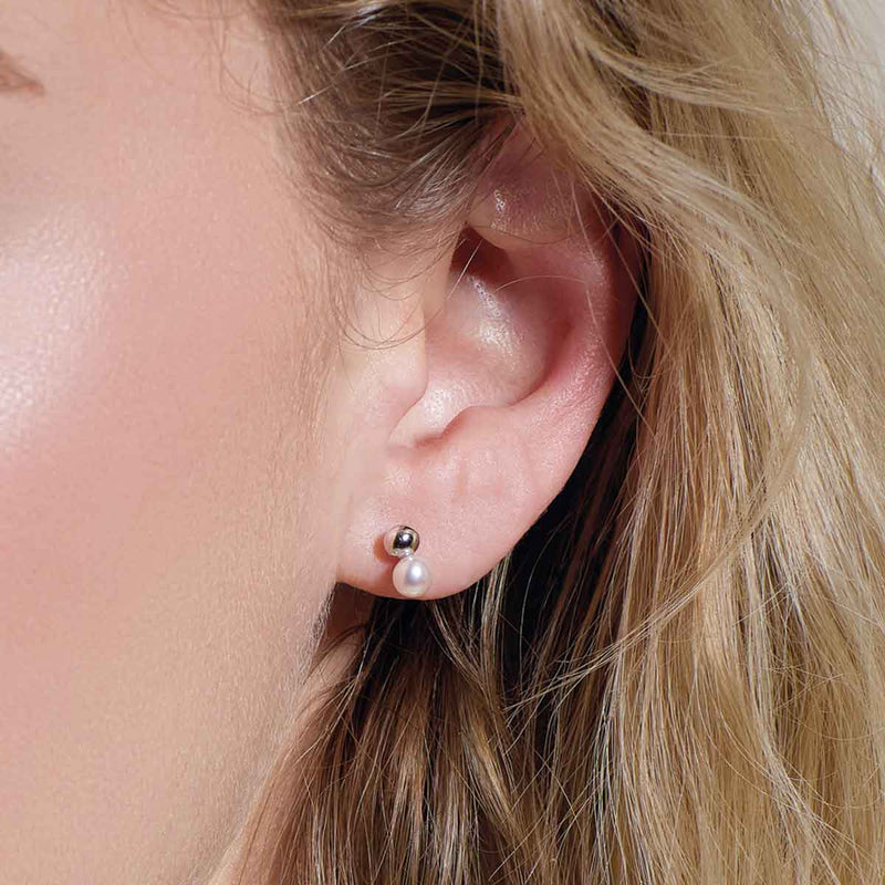 Coast Tumble Pearl Stud Earrings, Sterling Silver