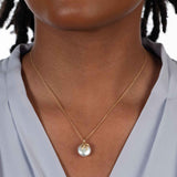 Freshwater Cultured Coin Pearl Pendant, 14K Yellow Gold
