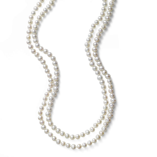 Freshwater Cultured Pearl Necklace, 5.5-6.5 MM, 100 Inches