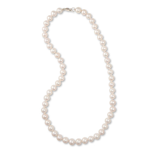 Freshwater Cultured Pearls, 7.5-8.5 MM, 18 Inches, Sterling Clasp