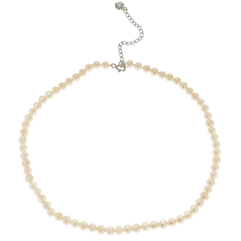 Child's 12.75-Inch Cultured Pearls, 5-5.5 MM, Sterling Silver