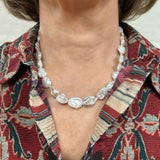 Keshi Cultured Pearl Necklace, 17 Inches, 14K Yellow Gold
