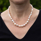 Baroque Pale Pinks Cultured Pearl Necklace, 18 Inches