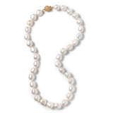 White Baroque Cultured Pearl Necklace, 18 Inches, 14K Yellow Gold