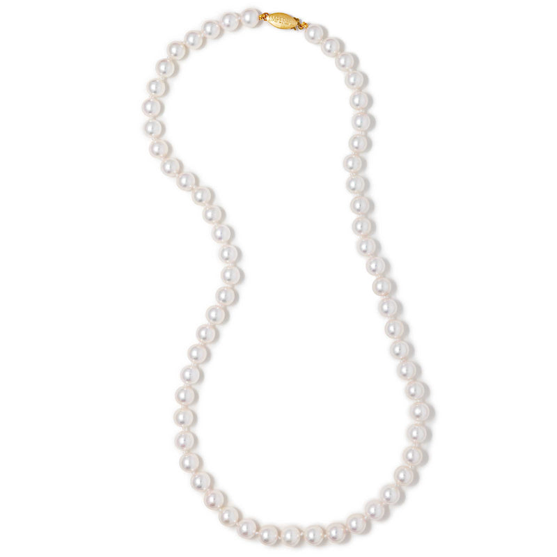 Fine Akoya Cultured Pearl Necklace, 6.5-7 MM, 18 Inches