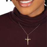 Crucifix Cross Pendant, 14K Yellow Gold