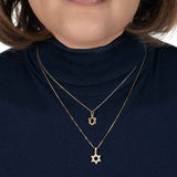 Contemporary Jewish Star, 14K Yellow Gold