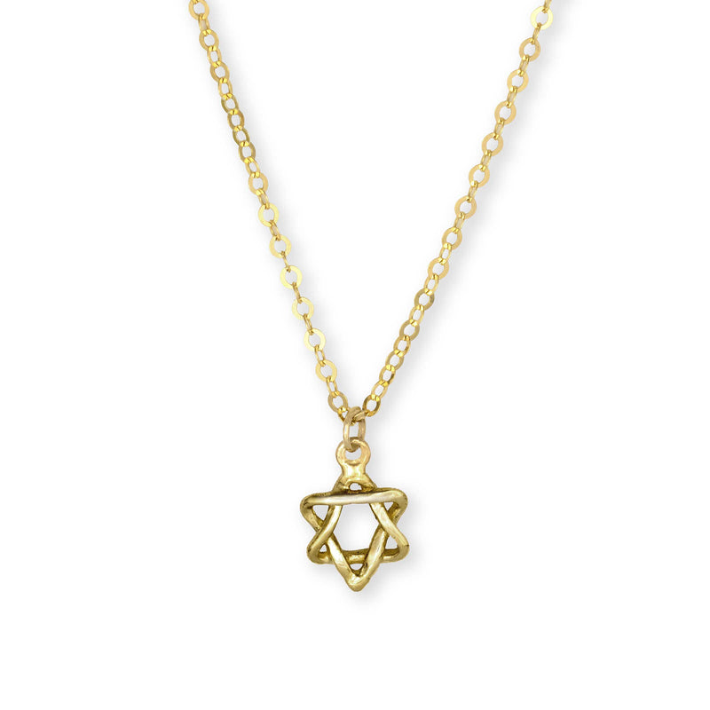 Contemporary Jewish Star, 14K Yellow Gold