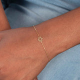 Star of David Chain Bracelet, 14K Yellow Gold
