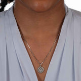 Two Tone Star of David Pendant, Sterling Silver and 18K Gold