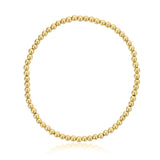 Gold Filled 3 MM Beads Stretch Bracelet, 6.60 Inches