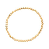 Gold Filled 4 MM Beads Stretch Bracelet, 6.50 Inches