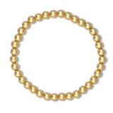 Gold Filled 5 MM Beads Stretch Bracelet, 6.50 Inches
