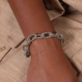 Twist Rope Link Bracelet, 8 Inches, Sterling Silver